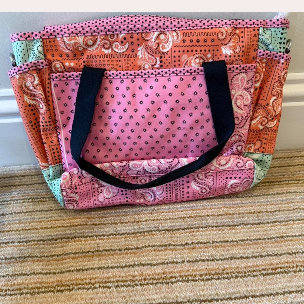 Cath Kidston Pink and Orange Paisley Tote - Picture 2 of 4
